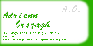 adrienn orszagh business card